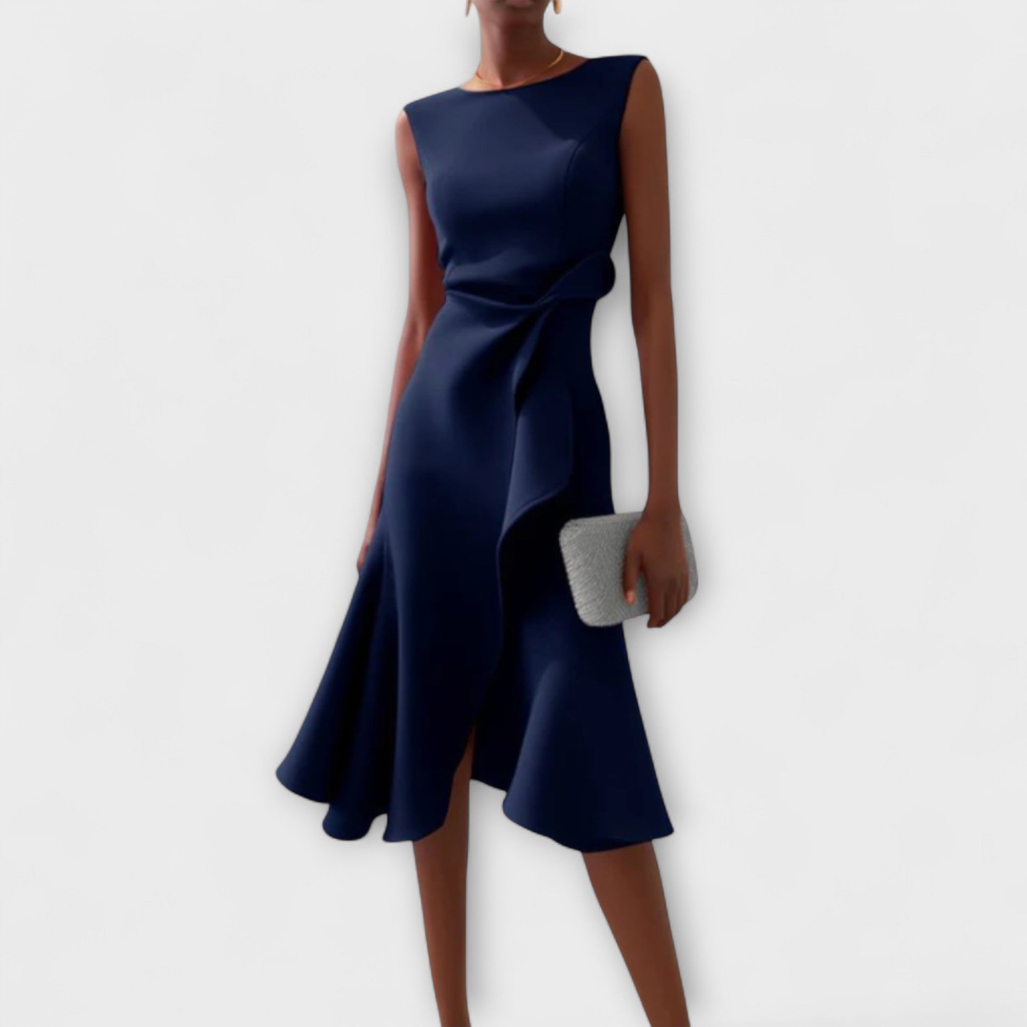 Viverno™ | Abito Midi Asimmetrico Drappeggiato