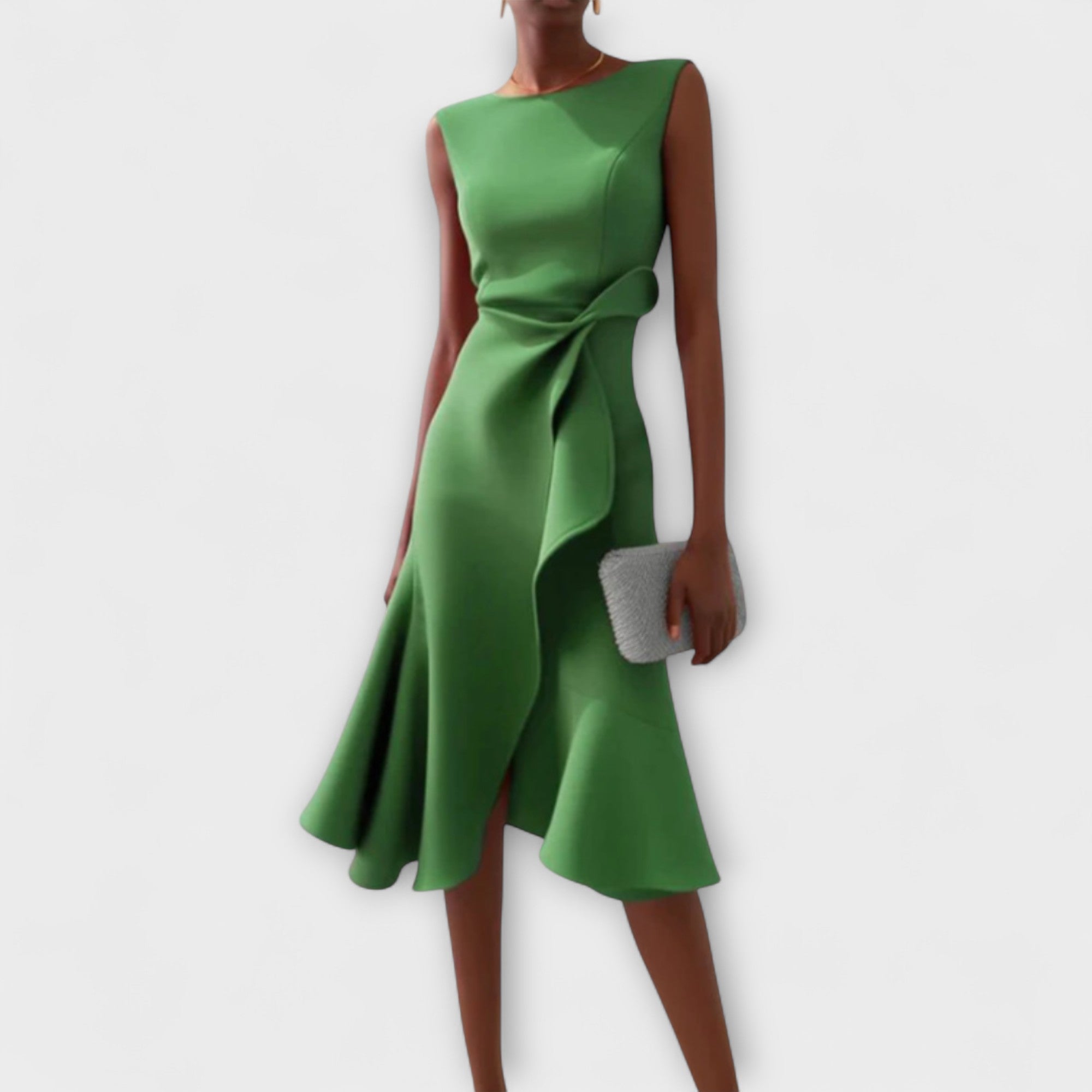 Viverno™ | Abito Midi Asimmetrico Drappeggiato