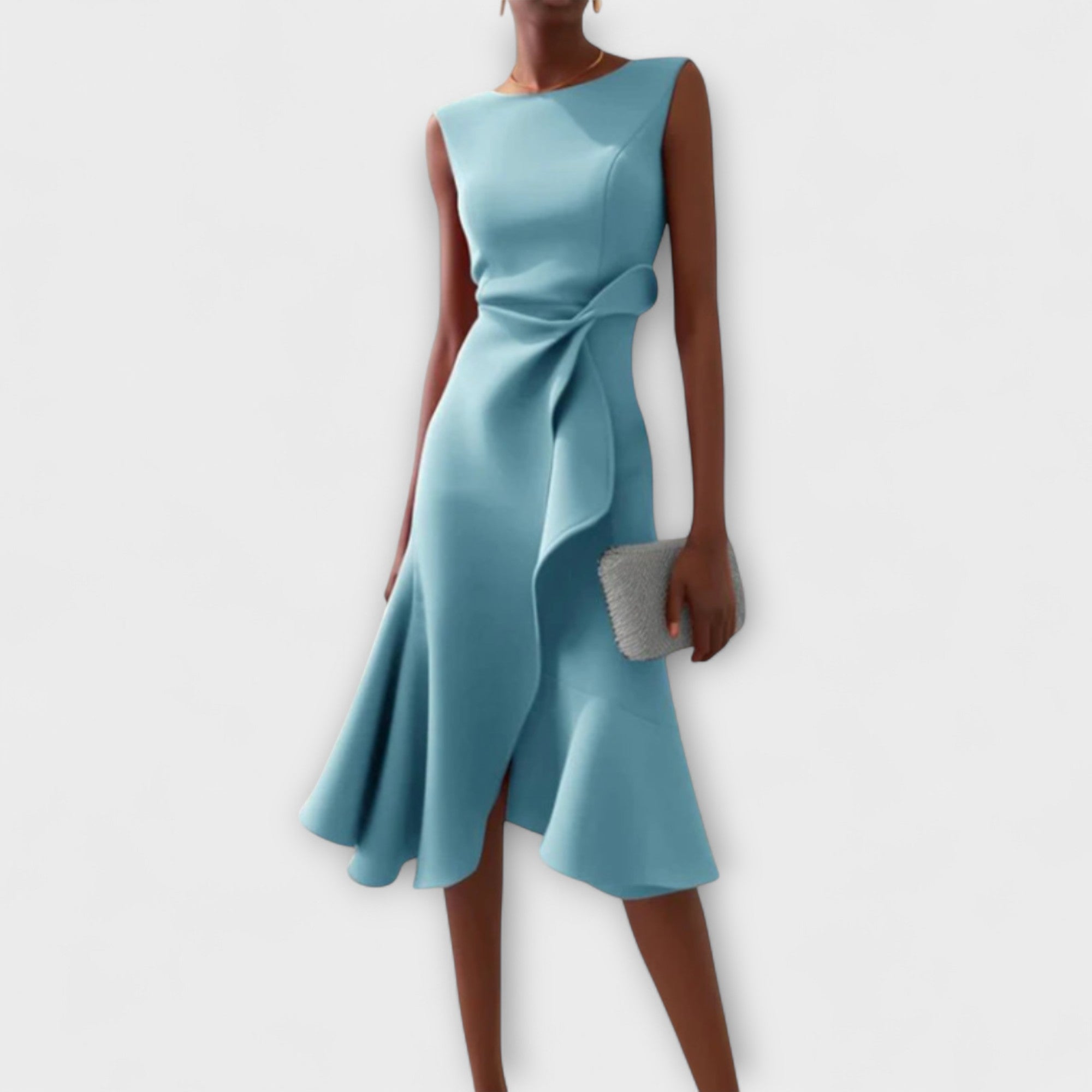 Viverno™ | Abito Midi Asimmetrico Drappeggiato