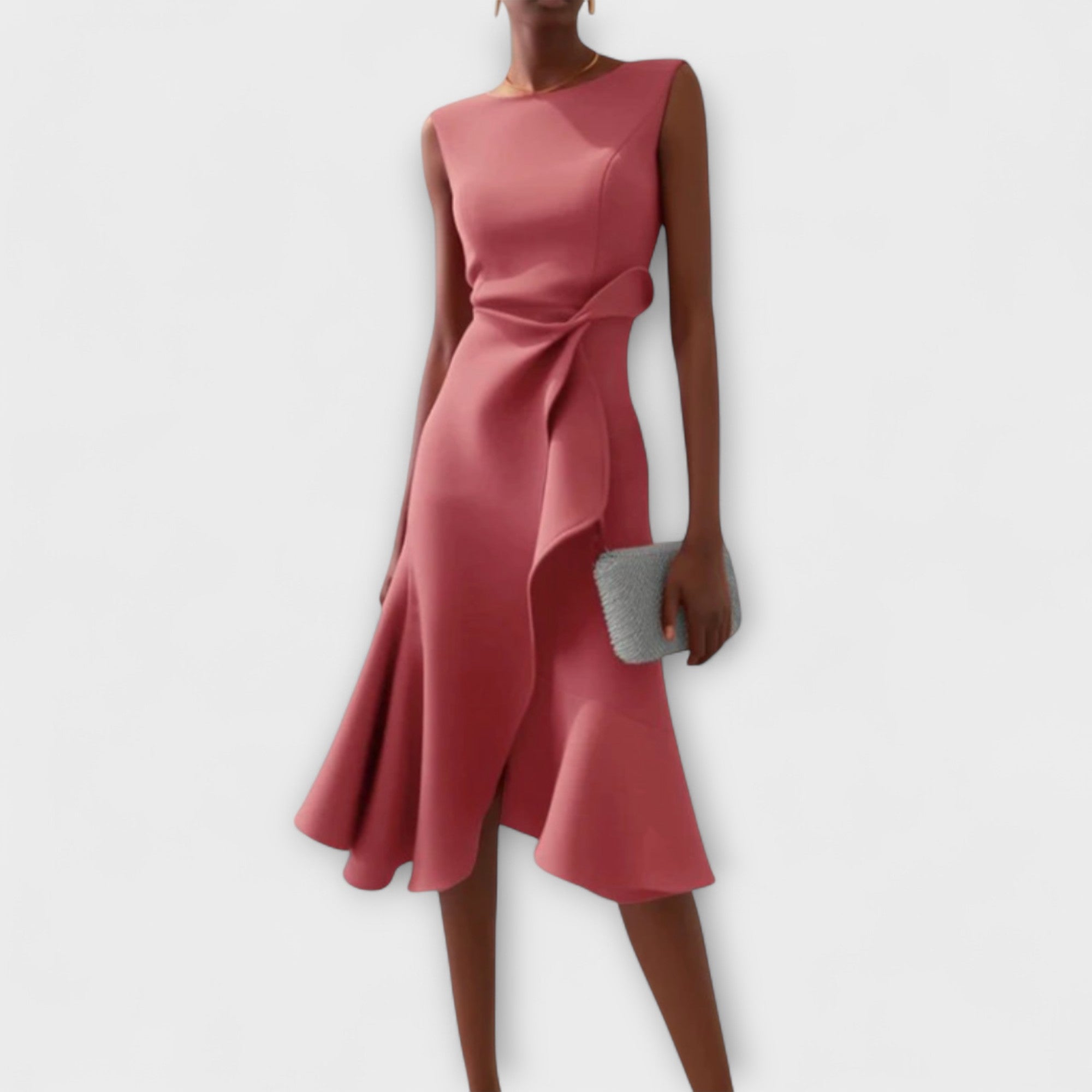 Viverno™ | Abito Midi Asimmetrico Drappeggiato