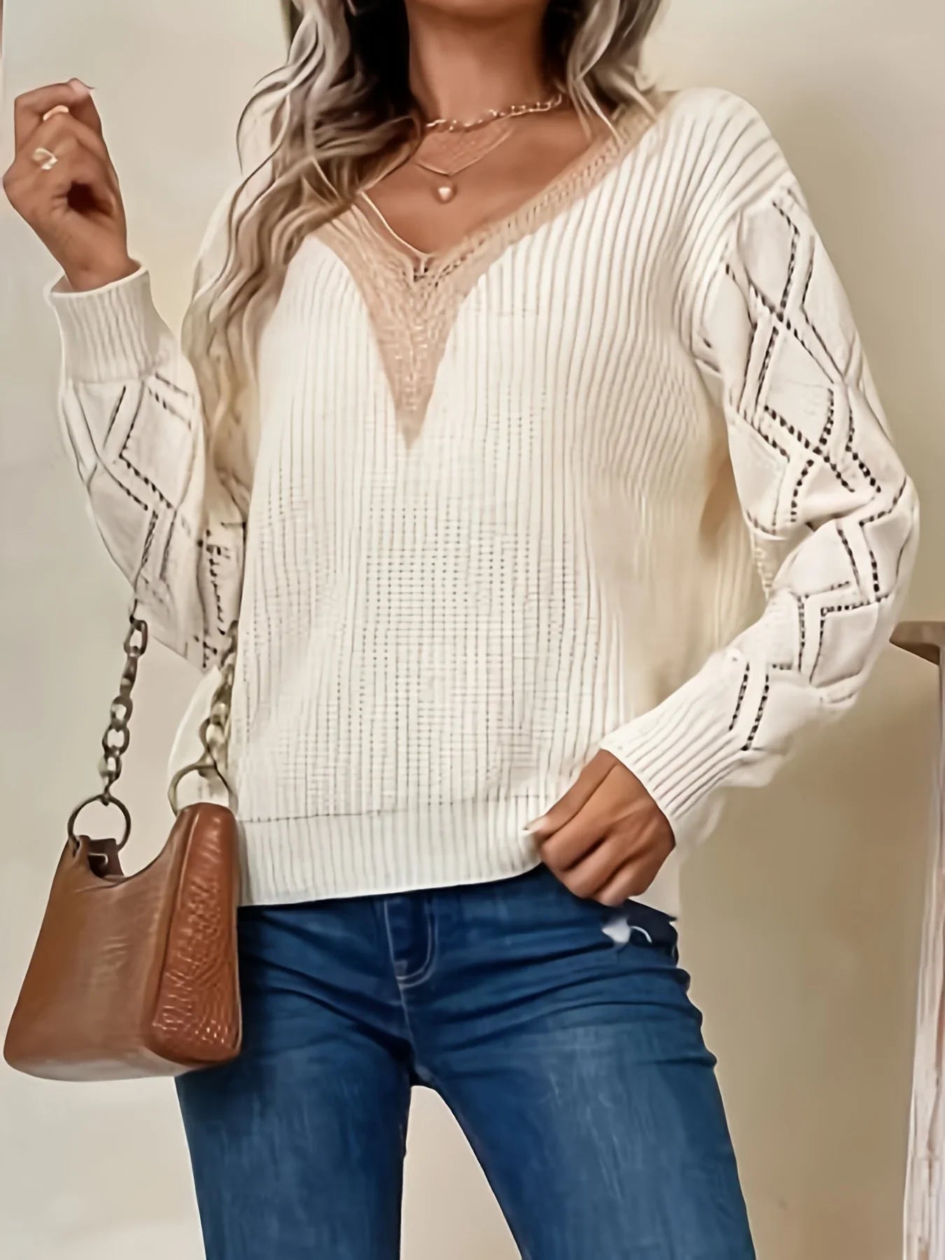 Viverno™ | Maglione elegante con dettagli in pizzo