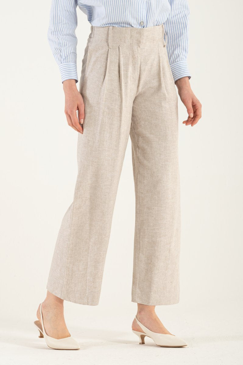 Viverno™ | Pantalone Beige con Bottone