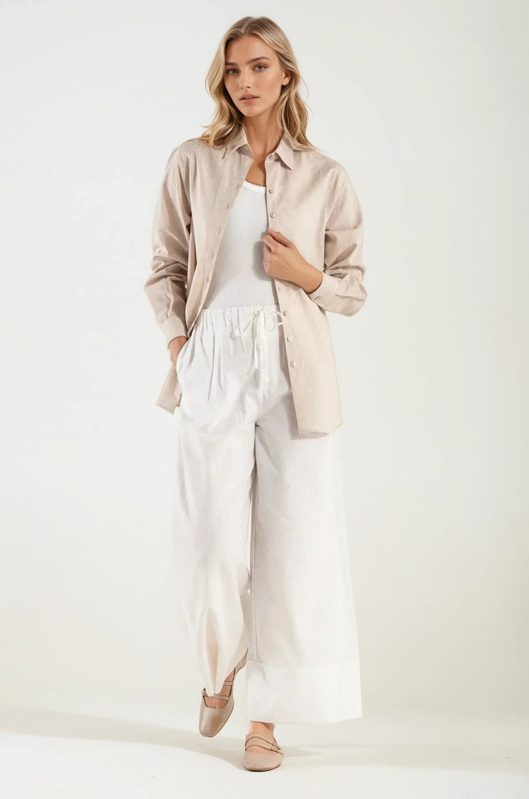 Viverno™ | Pantalone Beige con Laccio