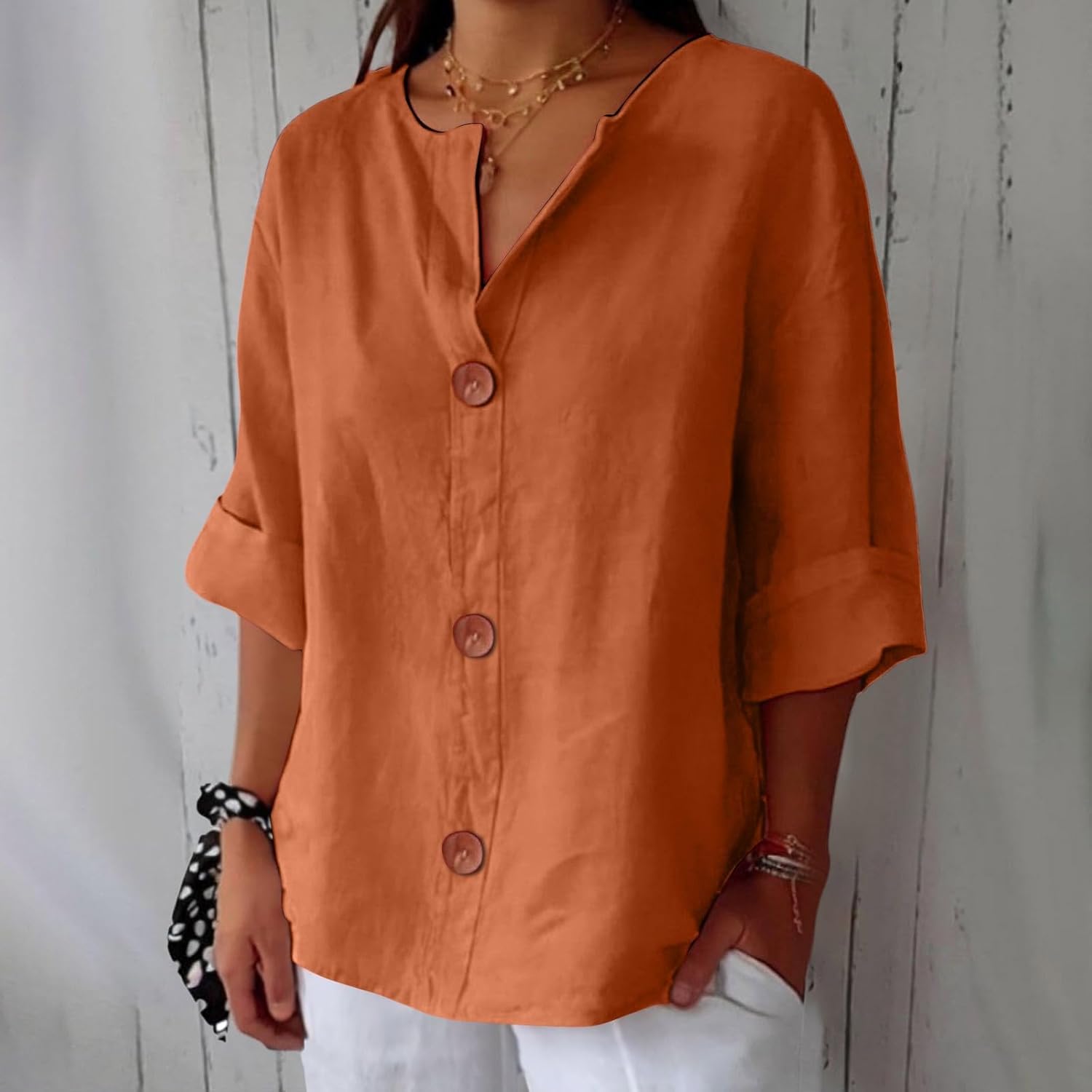 Viverno™ |  Blusa in Lino Casual