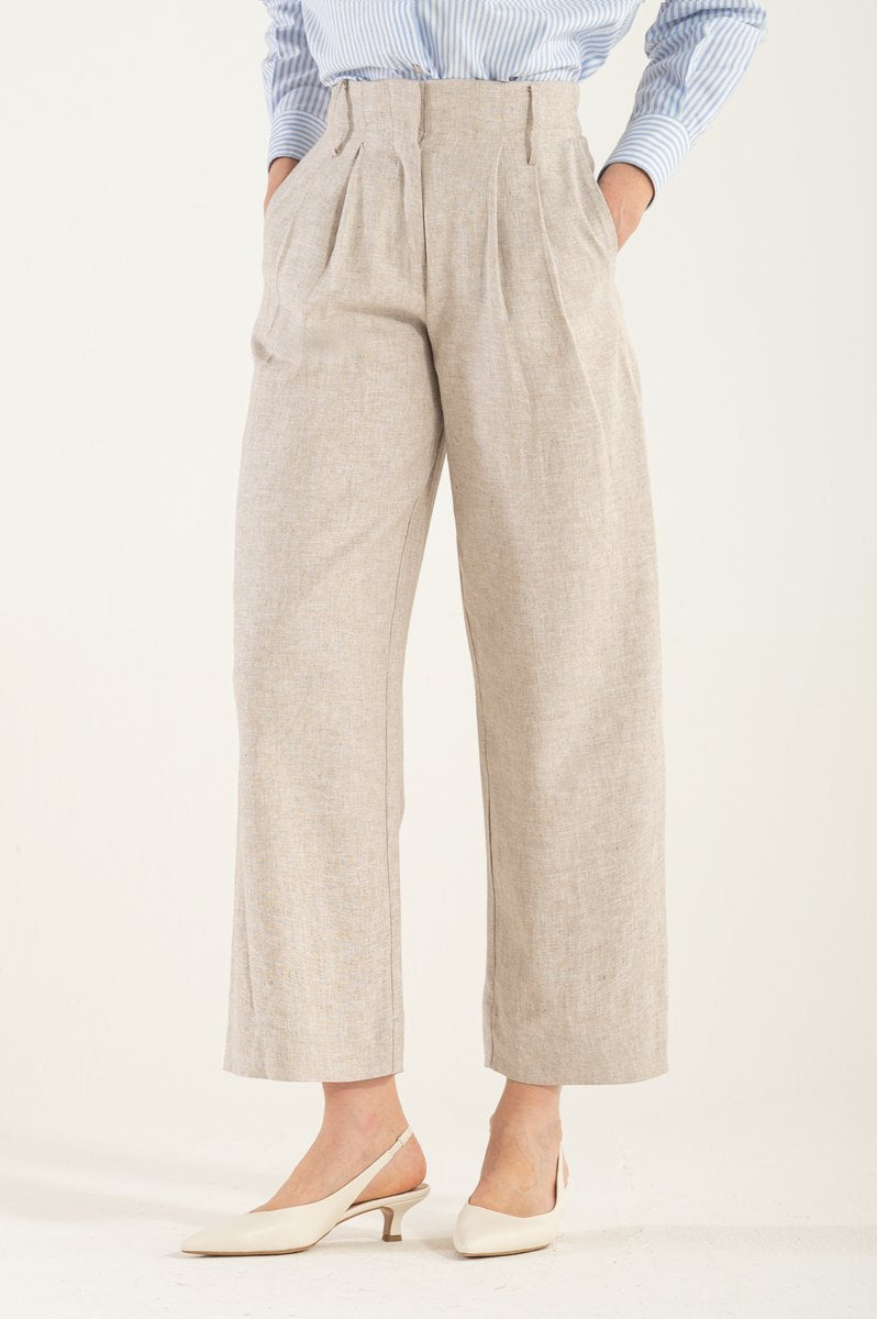 Viverno™ | Pantalone Beige con Bottone